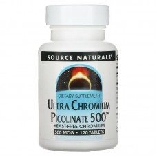 Source Naturals Ultra Chromium Picolinate 500 mcg Yeast-Free, 120 таблеток Source Naturals Ultra Chromium Picolinate 500 mcg Yeast-Free, 120 таблеток