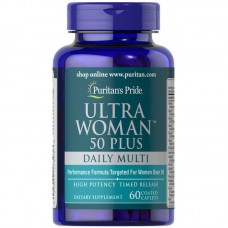 Puritan's Pride Ultra Woman 50 Plus, 60 каплет Puritan's Pride Ultra Woman 50 Plus, 60 каплет
