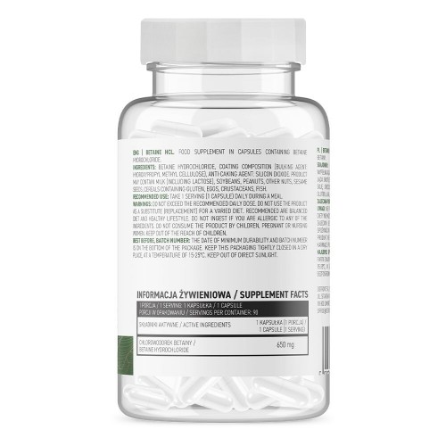 OstroVit Vege Betaine HCl, 90 вегакапсул CN15364 Ostrovit OstroVit Vege Betaine HCl, 90 вегакапсул CN15364 Ostrovit