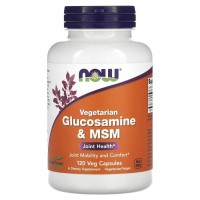NOW Vegetarian Glucosamine & MSM, 120 вегакапсул NOW Vegetarian Glucosamine & MSM, 120 вегакапсул