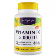 Healthy Origins Vitamin D3 5000 IU with MCT Oil, 120 капсул Healthy Origins Vitamin D3 5000 IU with MCT Oil, 120 капсул