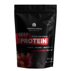 VitalHarmony Beef Protein, 700 грамм - Клубника VitalHarmony Beef Protein, 700 грамм - Клубника
