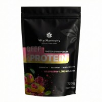 VitalHarmony Beef Protein, 700 грам - Малина-лимон VitalHarmony Beef Protein, 700 грам - Малина-лимон