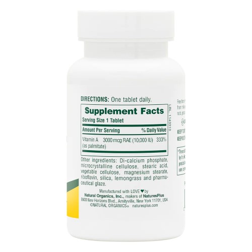 Natures Plus Vitamin A 10000 IU, 90 таблеток CN11712 Natures Plus Natures Plus Vitamin A 10000 IU, 90 таблеток CN11712 Natures Plus