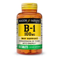 Mason Natural Vitamin B1 100 mg, 100 таблеток Mason Natural Vitamin B1 100 mg, 100 таблеток