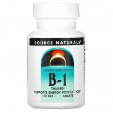 Source Naturals Vitamin B1 Thiamin 100 mg, 100 таблеток Source Naturals Vitamin B1 Thiamin 100 mg, 100 таблеток