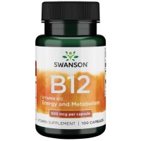 Swanson Vitamin B12 500 mcg, 100 капсул