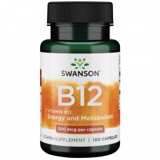 Swanson Vitamin B12 500 mcg, 100 капсул