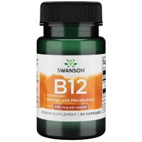 Swanson Vitamin B12 500 mcg, 30 капсул