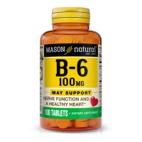 Mason Natural Vitamin B6 100 mg, 100 таблеток Mason Natural Vitamin B6 100 mg, 100 таблеток