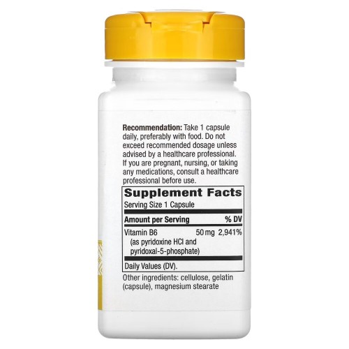 Nature's Way Vitamin B-6 50 mg, 100 капсул CN16202 Nature's Way Nature's Way Vitamin B-6 50 mg, 100 капсул CN16202 Nature's Way