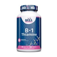 Haya Labs Vitamin B1 50 mg, 100 таблеток Haya Labs Vitamin B1 50 mg, 100 таблеток