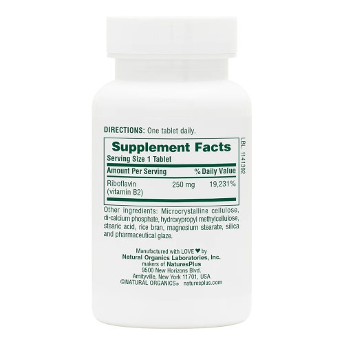 Natures Plus Vitamin B2 250 mg, 60 таблеток CN12274 Natures Plus Natures Plus Vitamin B2 250 mg, 60 таблеток CN12274 Natures Plus
