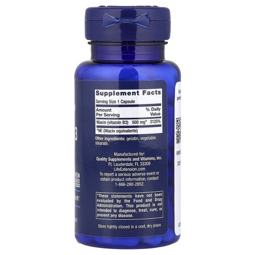 Life Extension Vitamin B3 Niacin, 100 капсул CN20088-1 Life Extension Life Extension Vitamin B3 Niacin, 100 капсул CN20088-1 Life Extension