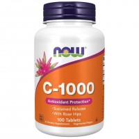 NOW Vitamin C-1000 with Rose Hips Sustained Release, 100 таблеток
