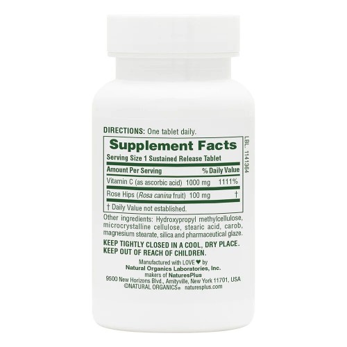 Natures Plus Vitamin C 1000 mg Sustained Release, 60 таблеток CN11706 Natures Plus Natures Plus Vitamin C 1000 mg Sustained Release, 60 таблеток CN11706 Natures Plus