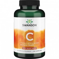 Swanson Vitamin C 1000 mg with Rose Hips, 90 капсул Swanson Vitamin C 1000 mg with Rose Hips, 90 капсул