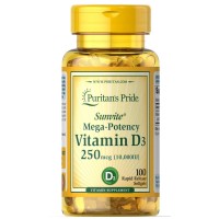 Puritan's Pride Vitamin D3 10000 IU, 100 капсул Puritan's Pride Vitamin D3 10000 IU, 100 капсул