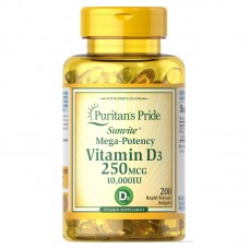 Puritan's Pride Vitamin D3 10000 IU, 200 капсул Puritan's Pride Vitamin D3 10000 IU, 200 капсул