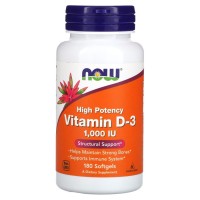 NOW Vitamin D3 1000 IU, 180 капсул NOW Vitamin D3 1000 IU, 180 капсул