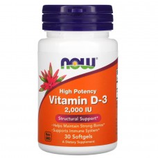 NOW Vitamin D3 2000 IU, 30 капсул NOW Vitamin D3 2000 IU, 30 капсул