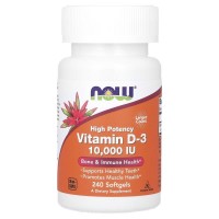 NOW Vitamin D3 10000 IU, 240 капсул NOW Vitamin D3 10000 IU, 240 капсул