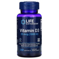 Life Extension Vitamin D3 1000 IU, 250 капсул Life Extension Vitamin D3 1000 IU, 250 капсул