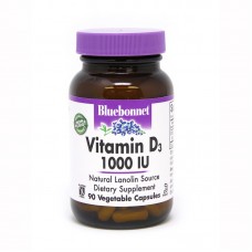 Bluebonnet Nutrition Vitamin D3 1000 IU, 90 вегакапсул Bluebonnet Nutrition Vitamin D3 1000 IU, 90 вегакапсул