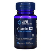 Life Extension Vitamin D3 1000 IU, 90 капсул Life Extension Vitamin D3 1000 IU, 90 капсул