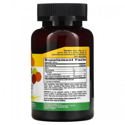Country Life Vitamin D3 1000 IU, 60 желейок CN13915 Country Life Country Life Vitamin D3 1000 IU, 60 желейок CN13915 Country Life