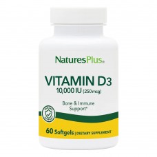 Natures Plus Vitamin D3 10000 IU, 60 капсул Natures Plus Vitamin D3 10000 IU, 60 капсул