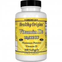 Healthy Origins Vitamin D3 10000 UI, 360 капсул Healthy Origins Vitamin D3 10000 UI, 360 капсул
