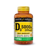 Mason Natural Vitamin D3 5000 IU, 50 капсул Mason Natural Vitamin D3 5000 IU, 50 капсул