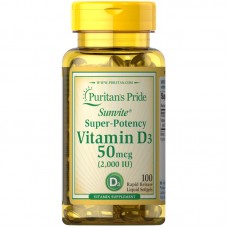 Puritan's Pride Vitamin D3 2000 IU, 100 капсул Puritan's Pride Vitamin D3 2000 IU, 100 капсул
