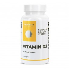 Progress Nutrition Vitamin D3 2000 IU, 90 капсул Progress Nutrition Vitamin D3 2000 IU, 90 капсул