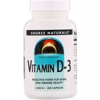 Source Naturals Vitamin D3 2000 IU, 200 капсул Source Naturals Vitamin D3 2000 IU, 200 капсул