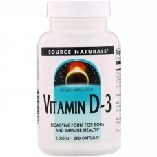 Source Naturals Vitamin D3 2000 IU, 200 капсул Source Naturals Vitamin D3 2000 IU, 200 капсул