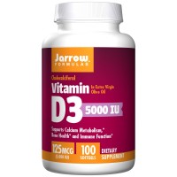 Jarrow Formulas Vitamin D3 5000 IU, 100 капсул Jarrow Formulas Vitamin D3 5000 IU, 100 капсул