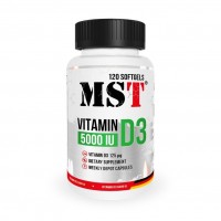 MST Nutrition Vitamin D3 5000 IU, 120 капсул MST Nutrition Vitamin D3 5000 IU, 120 капсул