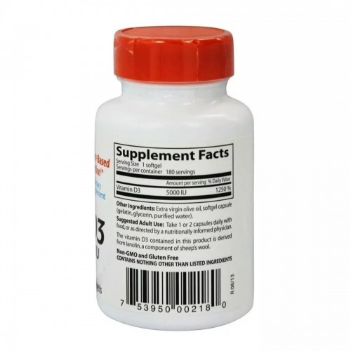 Doctor's Best Vitamin D3 5000 IU, 180 вегакапсул CN16853 Doctor's Best Vitamin D3 5000 IU, 180 вегакапсул CN16853
