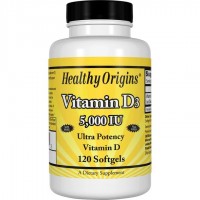 Healthy Origins Vitamin D3 5000 IU, 120 капсул