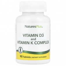 Natures Plus Vit D3 + Vitamin K Complex, 90 таблеток