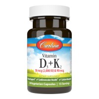 Carlson Labs Vitamin D3 + K2, 30 вегакапсул Carlson Labs Vitamin D3 + K2, 30 вегакапсул