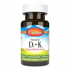 Carlson Labs Vitamin D3 + K2, 60 вегакапсул Carlson Labs Vitamin D3 + K2, 60 вегакапсул