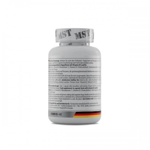 MST Nutrition Vitamin D3 + K2 MK7, 120 капсул CN15308 MST MST Nutrition Vitamin D3 + K2 MK7, 120 капсул CN15308 MST