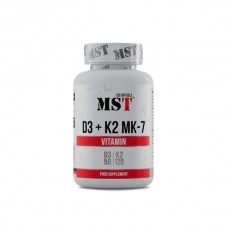 MST Nutrition Vitamin D3 + K2 MK7, 120 капсул MST Nutrition Vitamin D3 + K2 MK7, 120 капсул