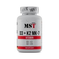 MST Nutrition Vitamin D3 + K2 MK7, 60 капсул