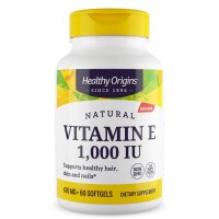 Healthy Origins Vitamin E 1000 IU, 60 капсул Healthy Origins Vitamin E 1000 IU, 60 капсул