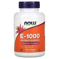 NOW Vitamin E-1000 with Mixed Tocopherols, 100 капсул NOW Vitamin E-1000 with Mixed Tocopherols, 100 капсул