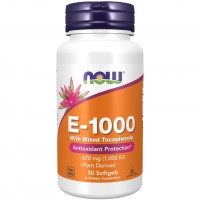 NOW Vitamin E-1000 with Mixed Tocopherols, 50 капсул NOW Vitamin E-1000 with Mixed Tocopherols, 50 капсул